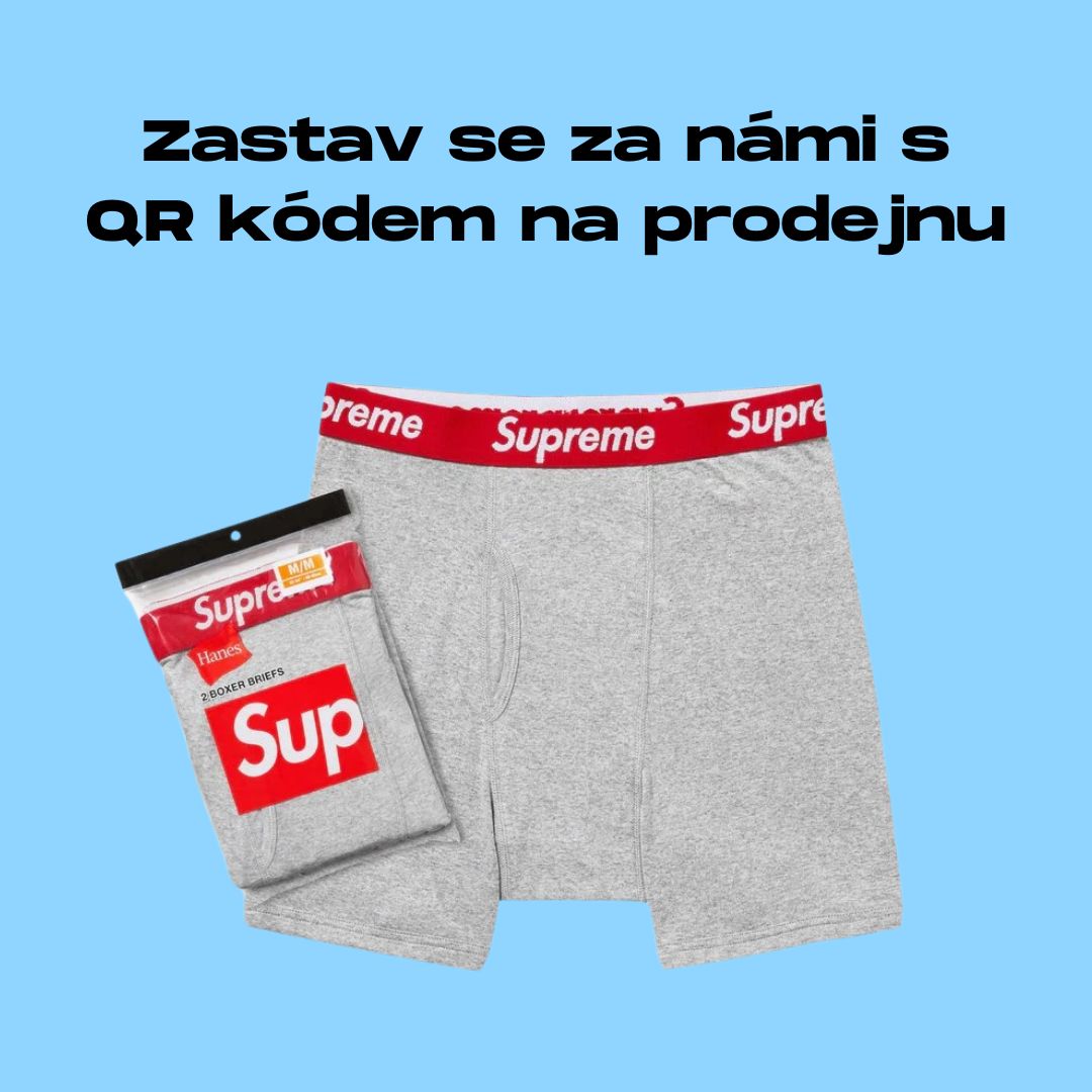 Supreme Hanes Boxer Briefs (2 Pack) Heather Grey